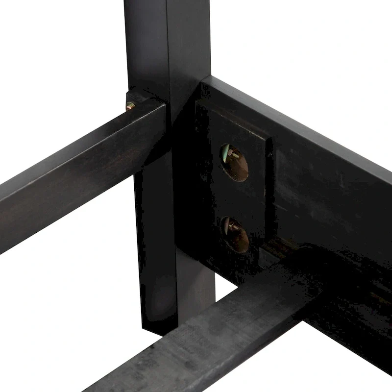 Panel Bed with Gold Accent Trim - Espresso - Queen/King