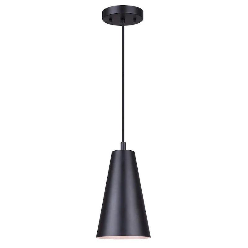 Orli 1 Light Pendant, Black Finish