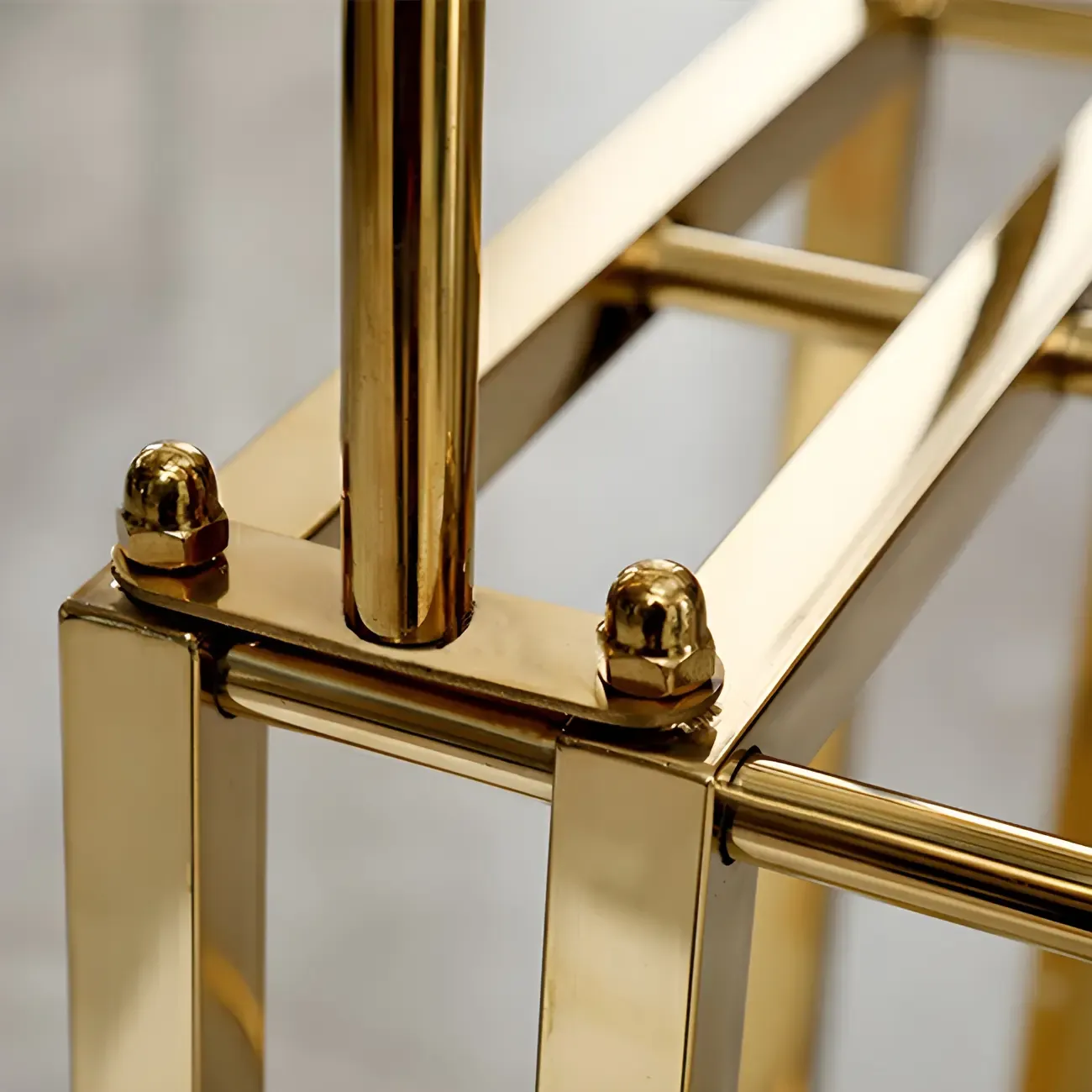 Glam Gold Metal Large Hanging Wine Rack