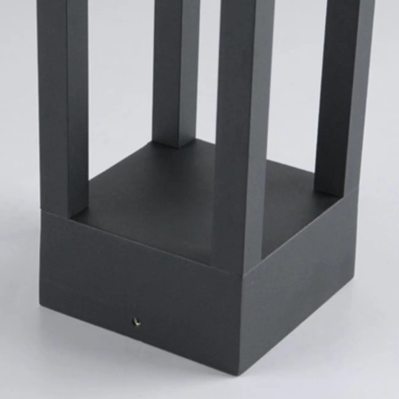 Metal Black Rectangle Frame Patio Post Cap Light