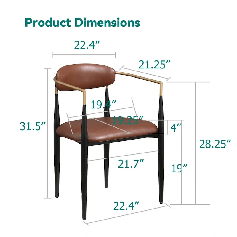 Boucle Upholstered Dining Chair with Metal Frame