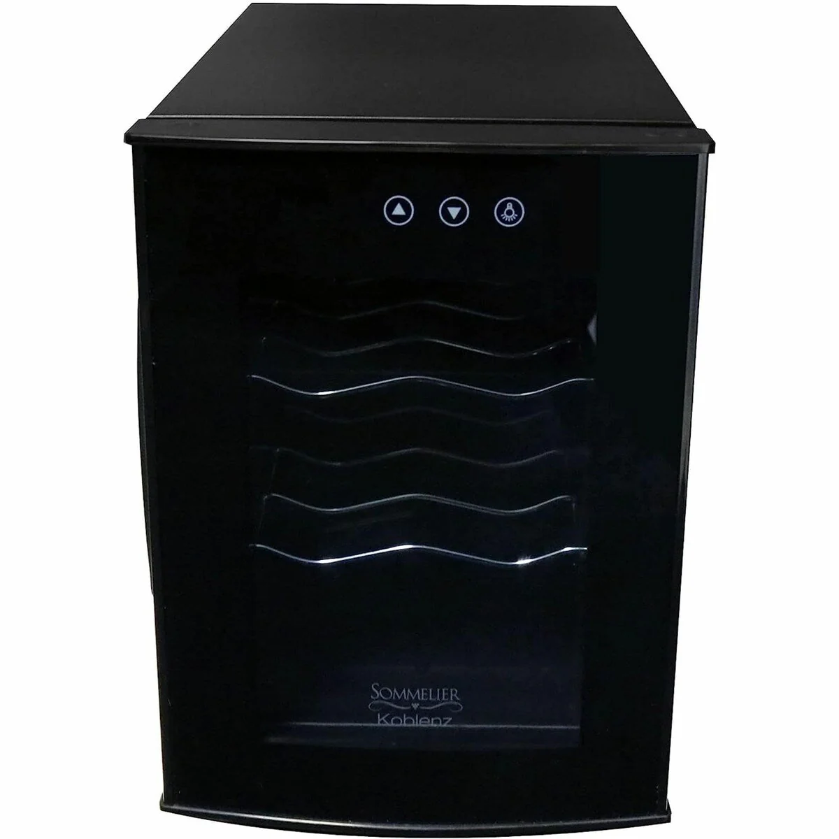 Koblenz 12-Bottle Wine Cooler Free Standing Dual Zone Wine Fridge and Chiller - Black