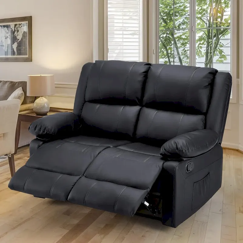 AECOJOY 2-Seater Recliner Loveseat with Heat and Massage Function