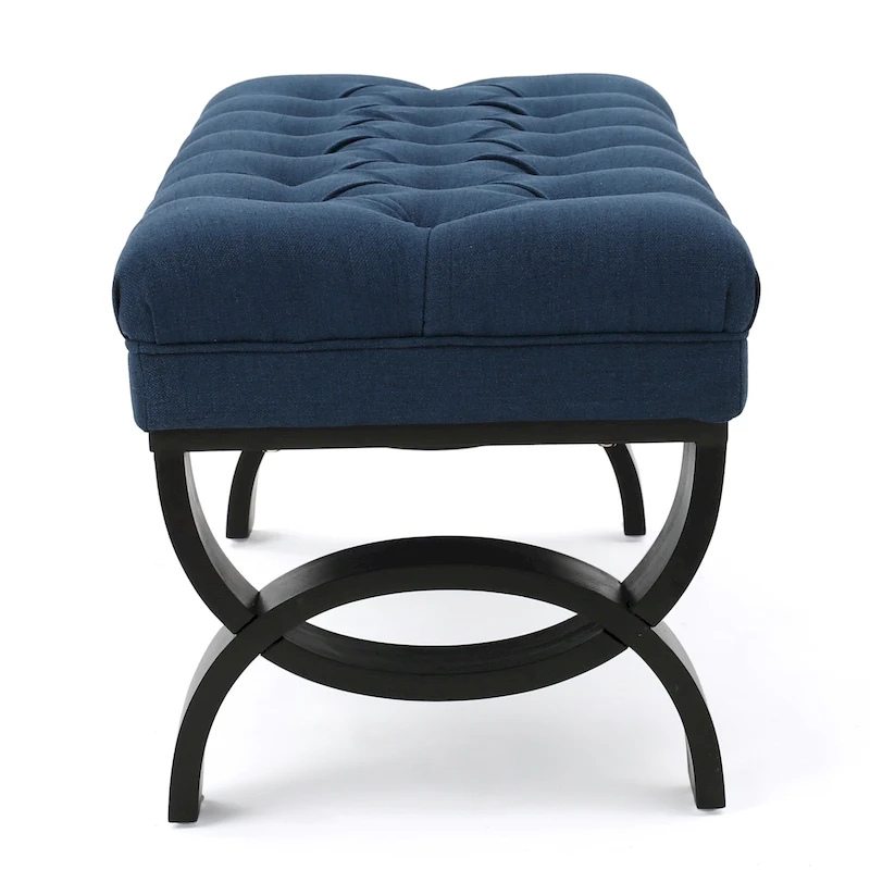 Scarlette Tufted Fabric Ottoman Bench by Christopher Knight Home - 41.00 L x 17.25 W x 16.75 H