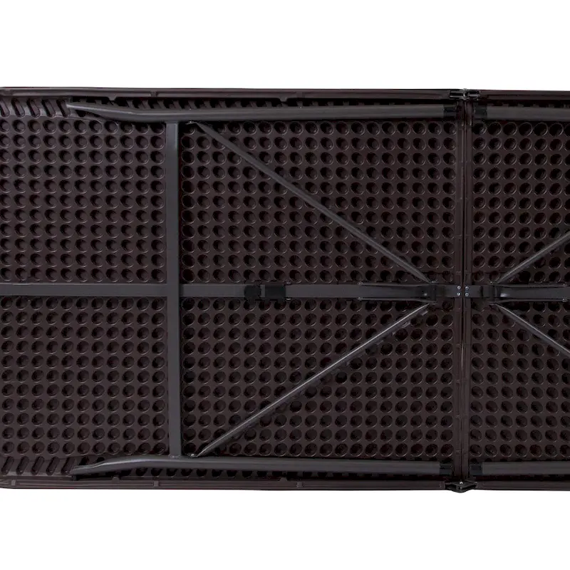 30W x 72L Bi-Fold Plastic Banquet and Event Folding Table with Carrying Handle - 72D x 30W x 29H