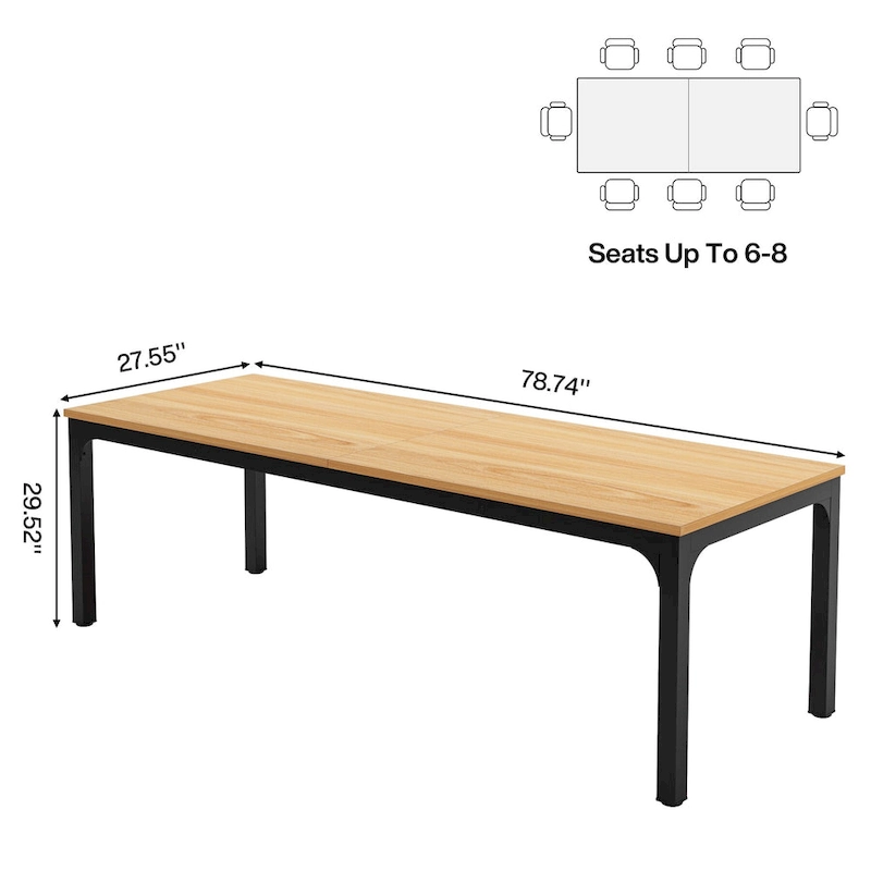 78.7 Inches Extra Long Computer Desk 2 Person Desk Large Writing Desk