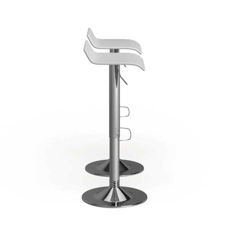 Blaine Chrome Air Lift Adjustable Swivel Stools (Set of 2)