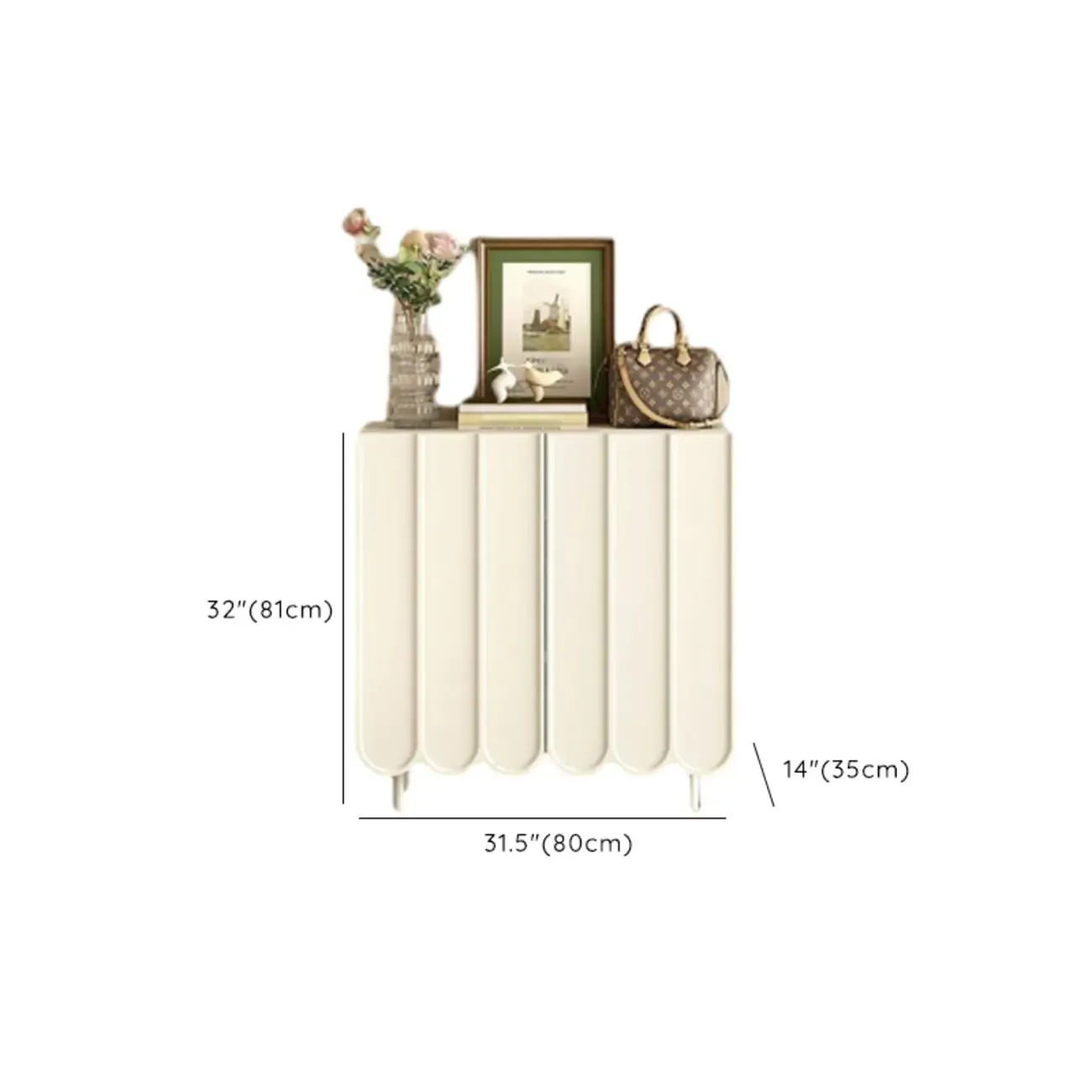 Modern Large beige Wooden Adjustable Entryway Shoe Cabinet