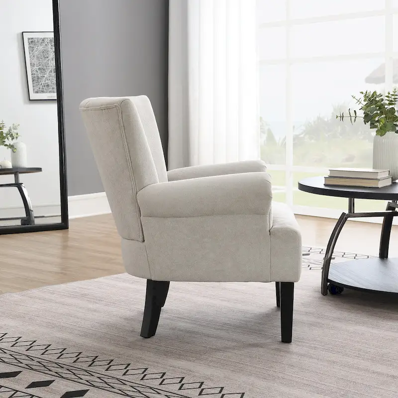 29 Upholstered Arm Chair with High-Density Foam and Channel Back