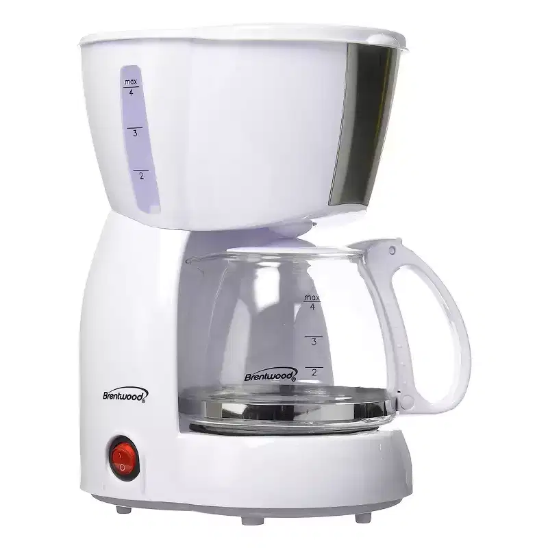 Brentwood 4 Cup Countertop Coffee Maker in White