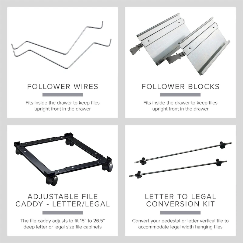 Hirsh 22-in Deep 3 Drawer, Letter Width, Vertical File Cabinet