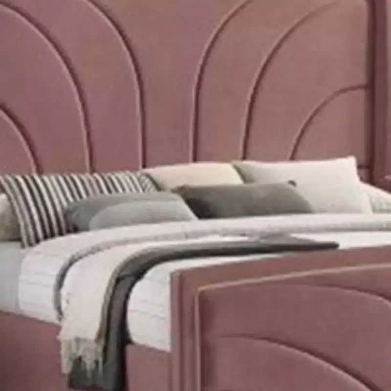 90" Eastern King Bed Salonia Bed Pink Velvet - Acme Furniture: Tufted Upholstered Platform, Glossy Finish, Metal Frame