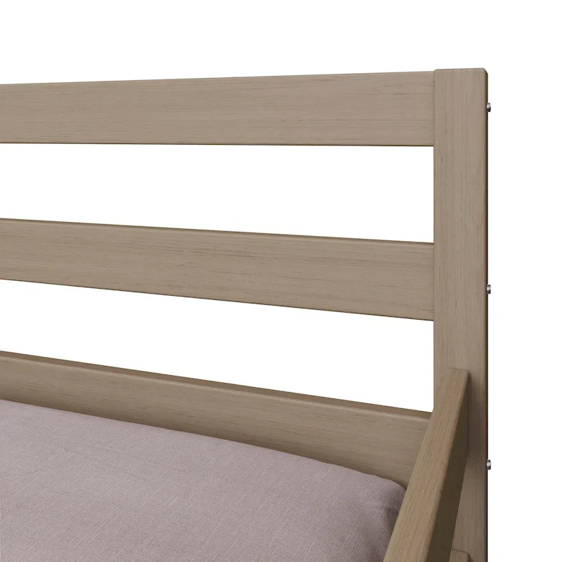 White/Walnut/Black/Light Oak/Antique Grey Railing-Style Twin Daybed with Trundle