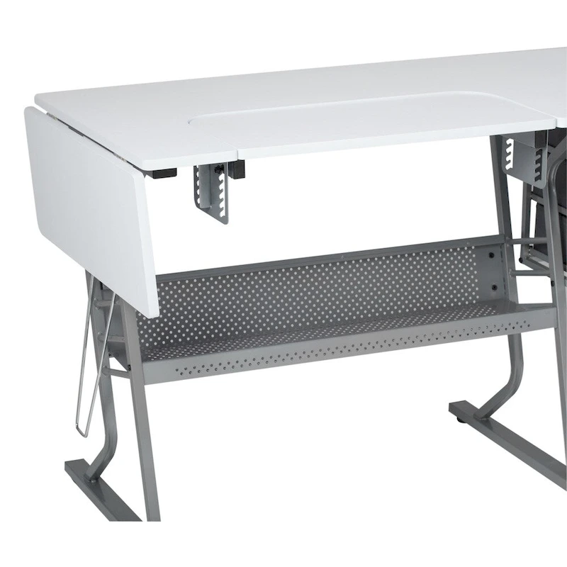 Studio Designs Eclipse Ultra Grey and White Wood Top Sewing Table