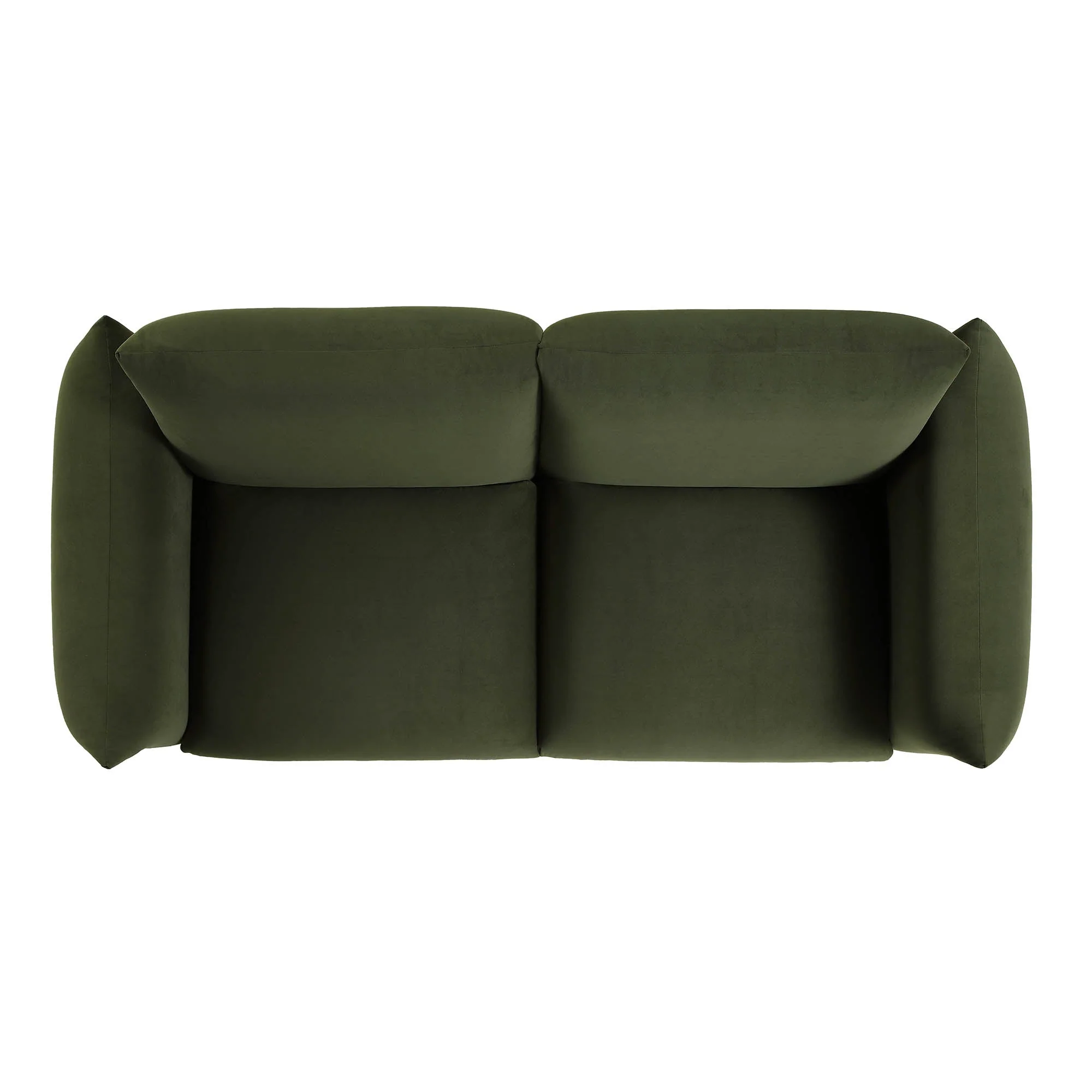 Three Seater Sofa, Moss Green Velvet
