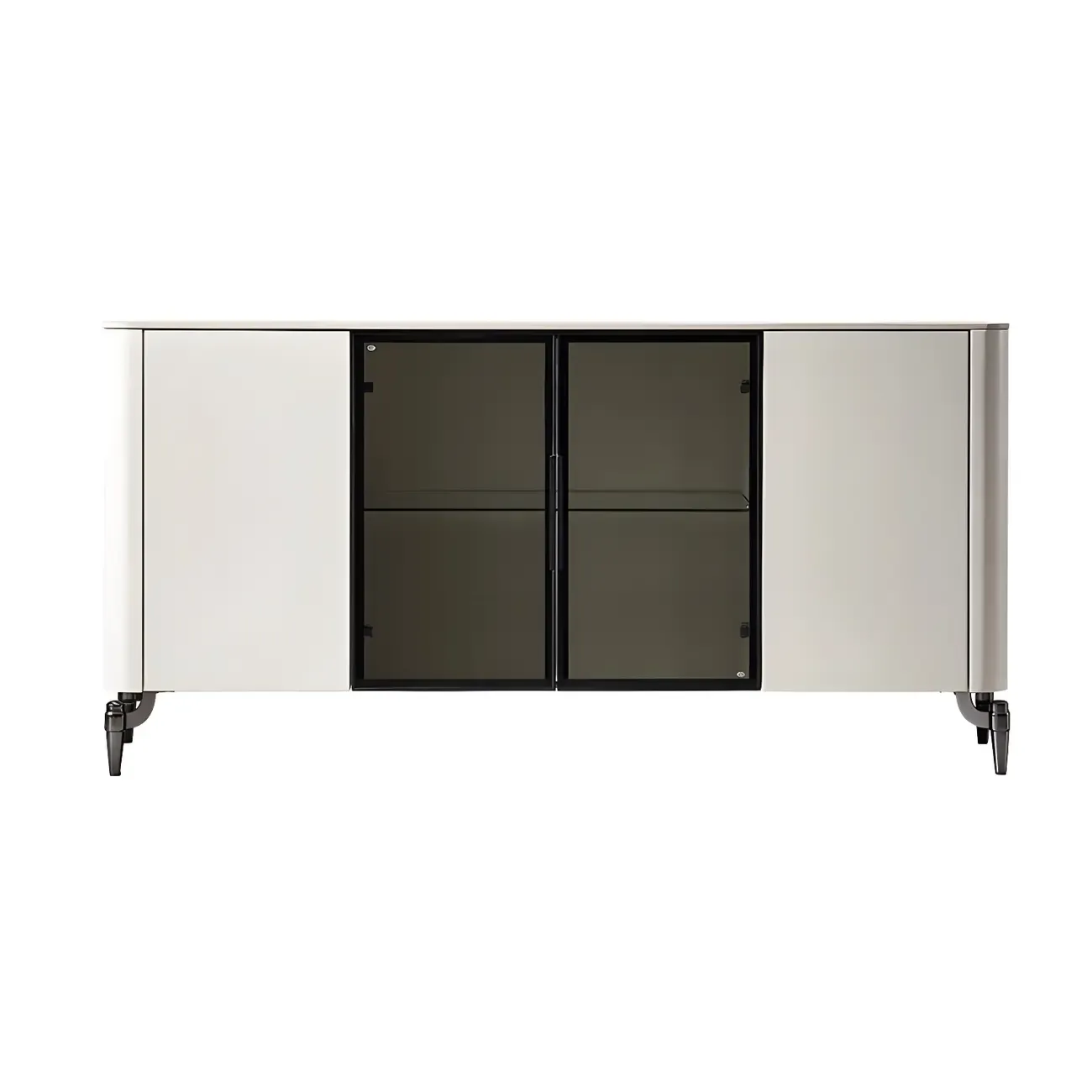 Modern Stone Countertop Sideboard with Cabinets