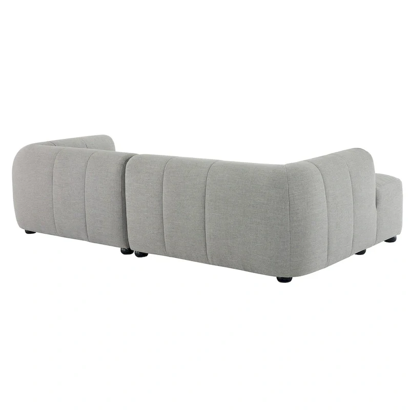 Liana Left-Facing Upholstered Fabric Modular Sofa with Chaise