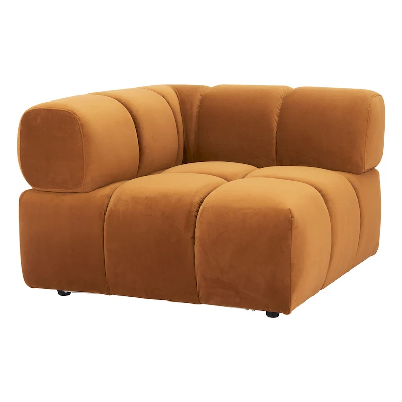 Brown Corner Accent Chair — Compact Living Room & Bedroom Chair