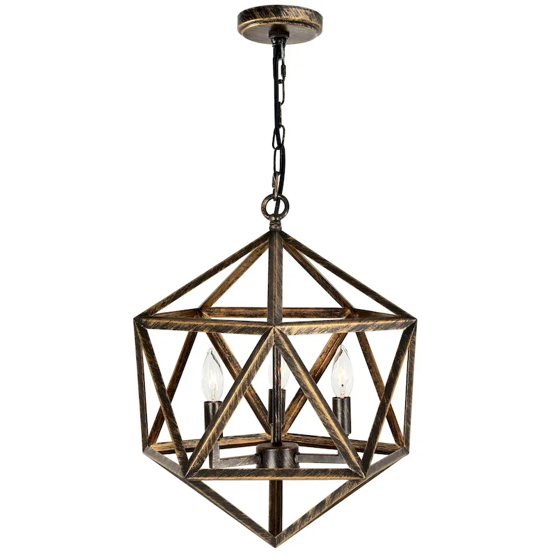 Amazon 3 Light Up Pendant With Antique forged copper Finish - Antique Forged Copper