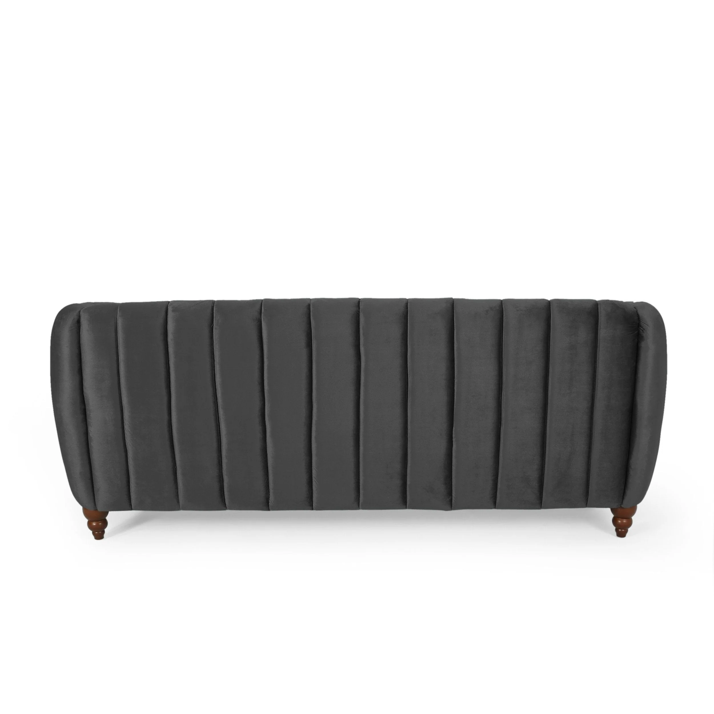 Modern Glam Velvet Channel Stitch 3 Seater Sofa - NH768413