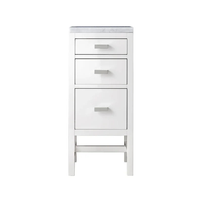 James Martin Vanities Addison 15  Base Cabinet w/ Drawers, Glossy White