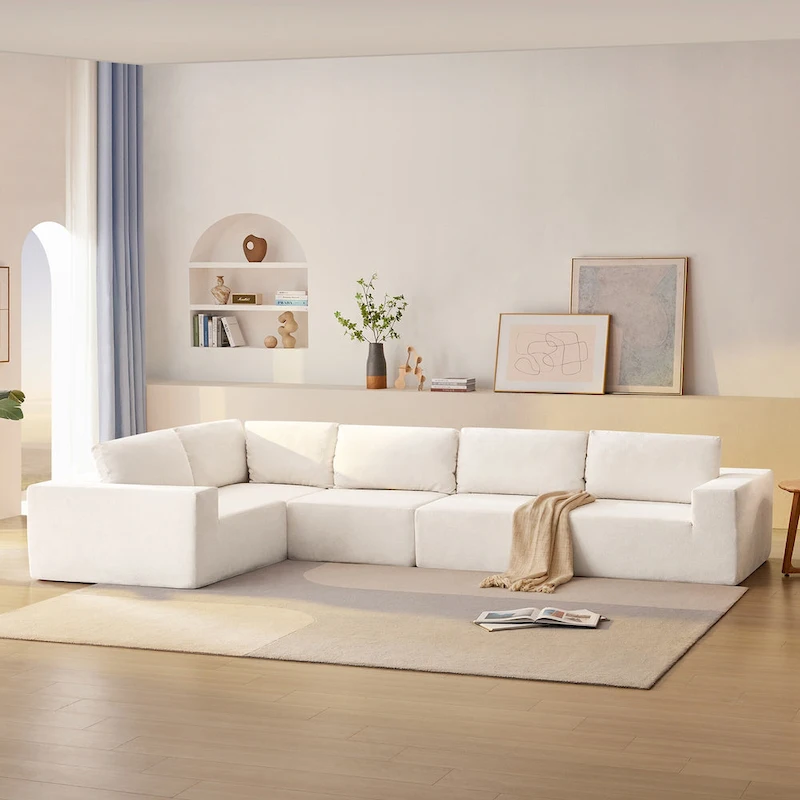 147 Modular Sectional Sofa,L Shaped Wide Seat Couch,Free Combination