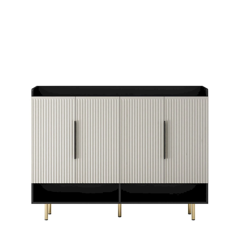 Shoe Cabinet with 4 Doors Large Modern Shoe Storage Organizer Cabinet with Adjustable Shelves for Entryway Shoe Rack Cabinet