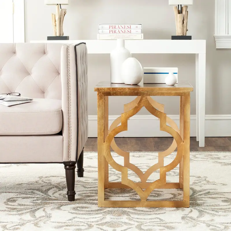 Silver Leaf End Table - 19 W x 19 D x 23 H