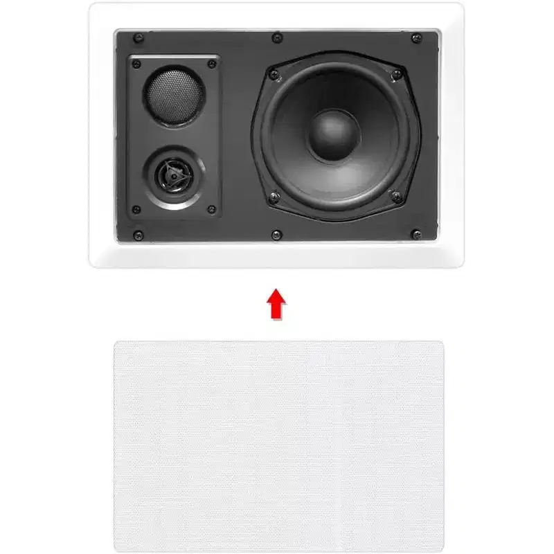 Enclosed Ceiling Wall Mount Speaker for Home Audio with High-Quality Sound, Easy Installation, White Finish