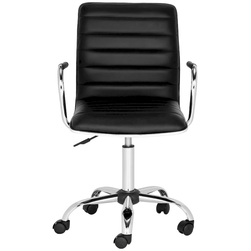 SAFAVIEH Kendra White Adjustable Height Office Desk Chair - 22.4  x 19.9  x 35.9  - 22.4  x 19.9  x 35.9  - 22Wx23Dx40H