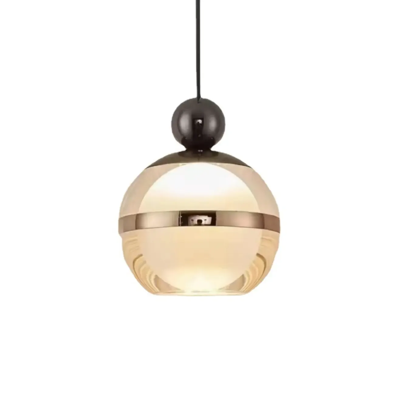 Modern Gold Glass 3-Light Adjustable Island Light