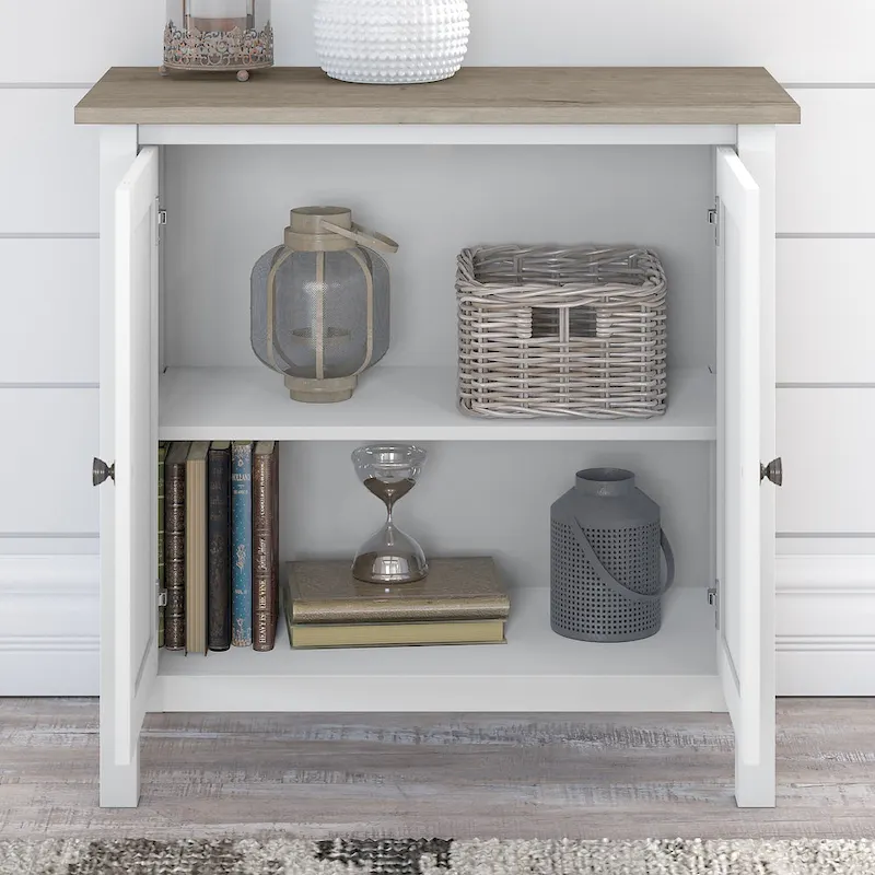 Two-Tone Storage Cabinet with Doors