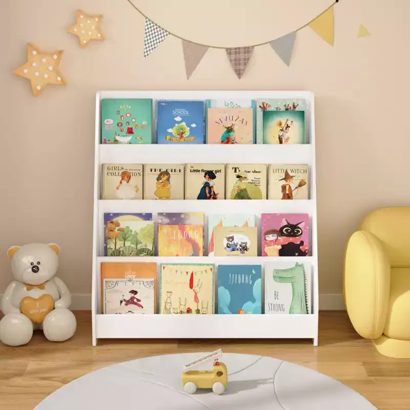 GDFStudio Zee Modern 4-Tier Kids Bookshelf