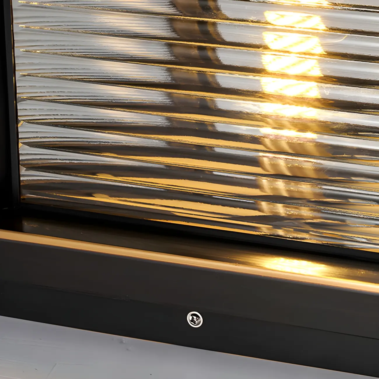 Modern Metal Glass Square Wired Post Cap Light