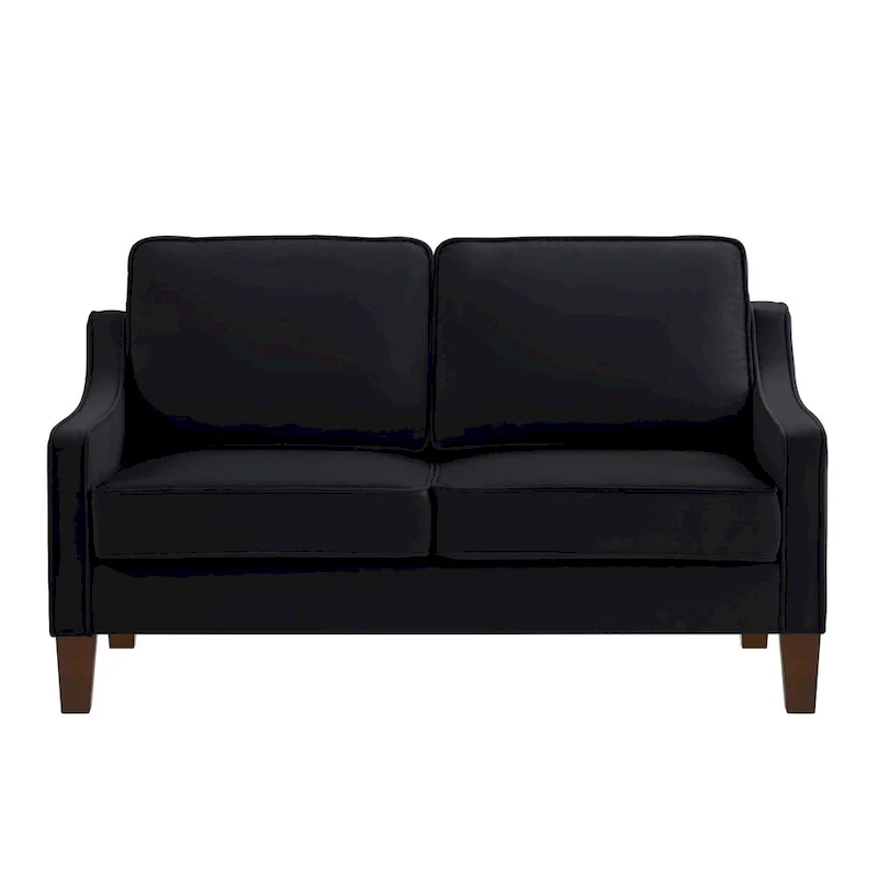 Modern Upholstered Sofa with Removable Cushions and Scooped Arms
