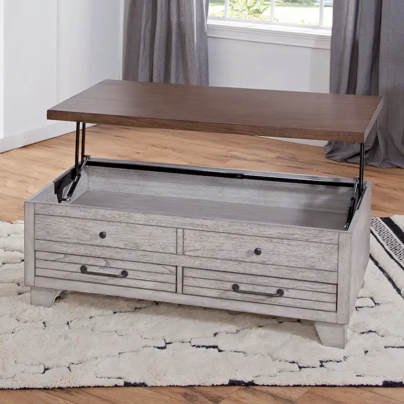 Steve Silver Two-tone Wood Lift-Top Coffee Table with Casters