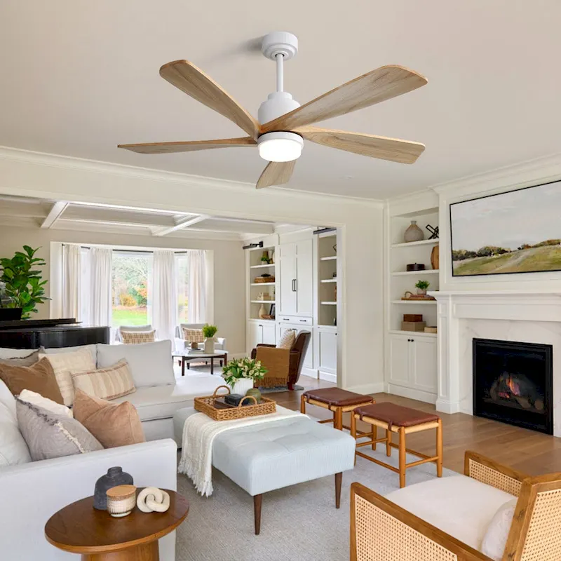 52 Inch Ceiling Fan with Dimmable LED Light Remote Control
