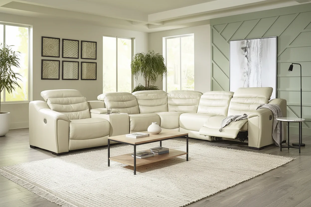 Center Line Power Reclining Sectional - 138.25W x 120.5D x 35H