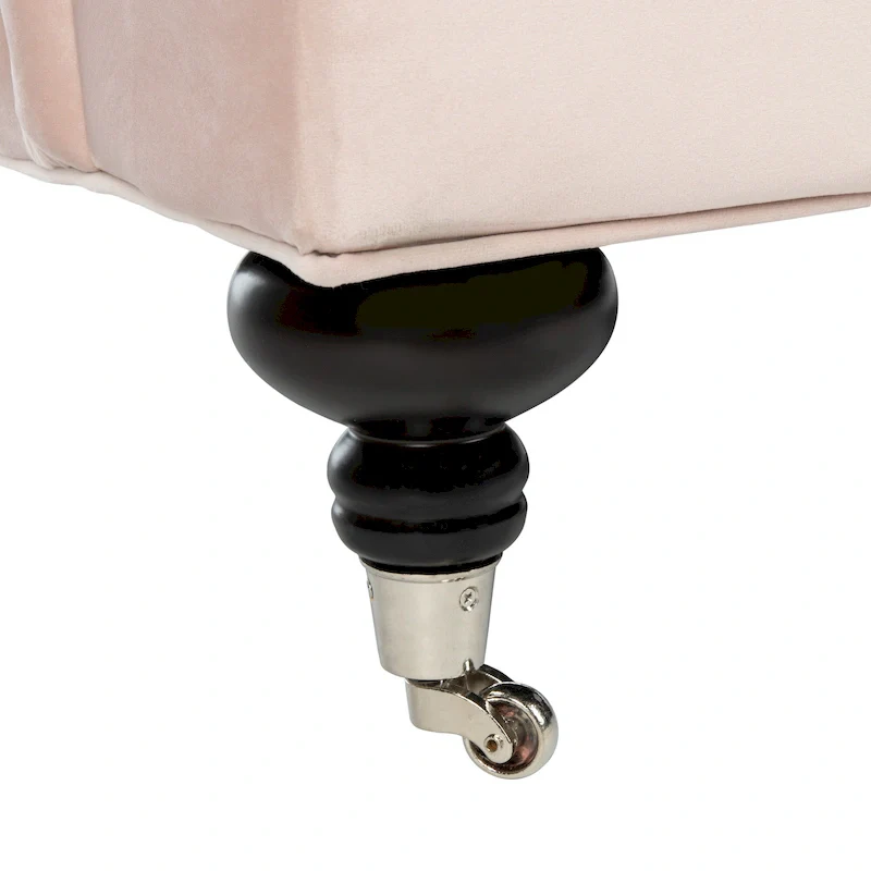 Transitional Club Chair with Nailhead Trim - 29W x 34D x 31.5H - Espresso Legs with Casters