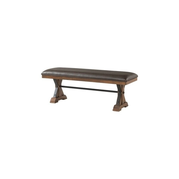 Copper Grove Sieben Brown Bench with Cushion