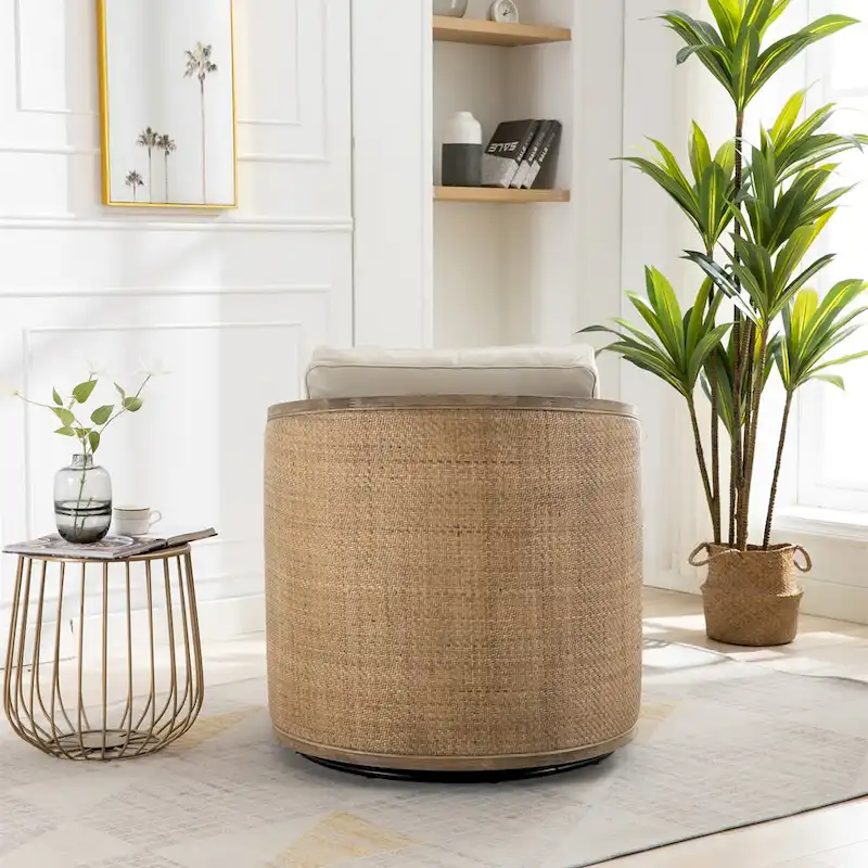 Swivel Barrel Accent Chair