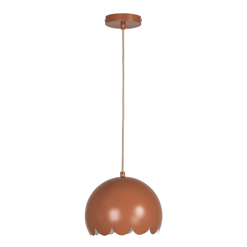Scalloped Metal Pendant Lamp