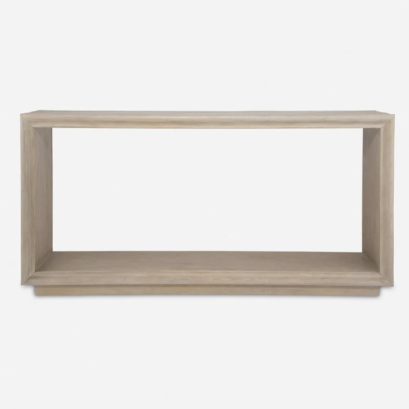 Rectangular Console Sofa Table - 60 - Brown