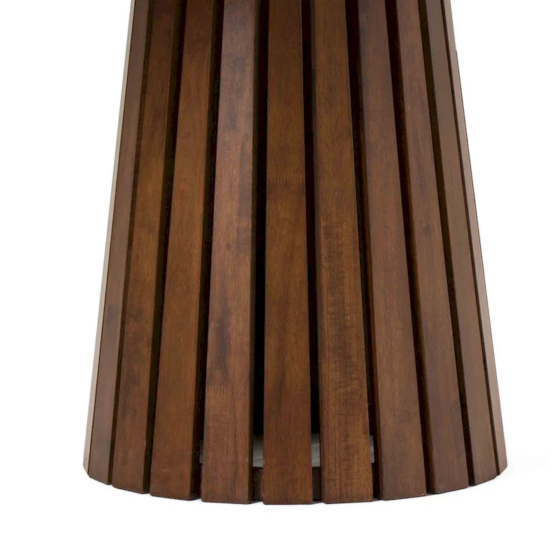 54-Inch Round Dining Table with Veneer Top and Pedestal Base