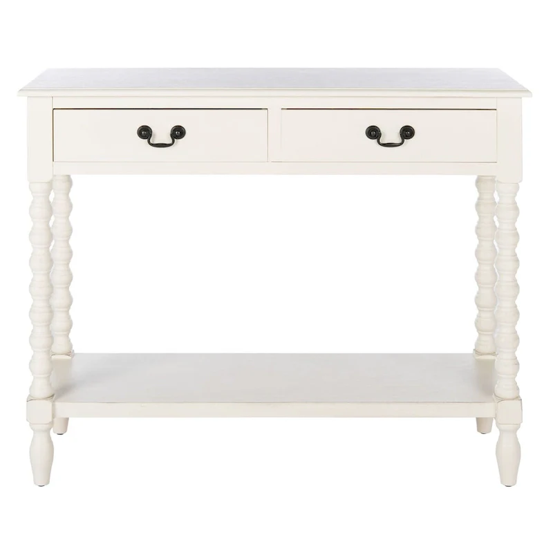 SAFAVIEH Henretta 2-Drawer Console Table - 35.5  W x 13  L x 29.5  H - 35.5  W x 13  L x 29.5  H - 36Wx13Dx30H