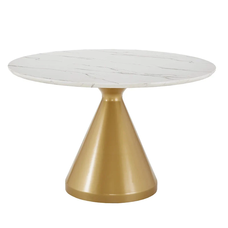 Darcy 46 Wide Faux Marble Round Dining Table by iNSPIRE Q Bold