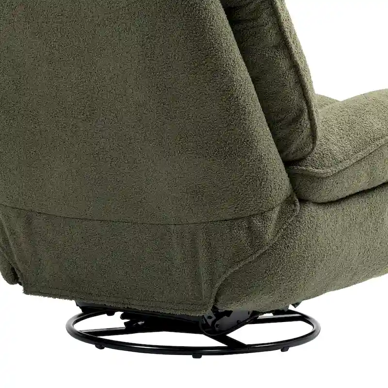 Modern Chenille 360-Degree Swivel Recliner, Set of 1