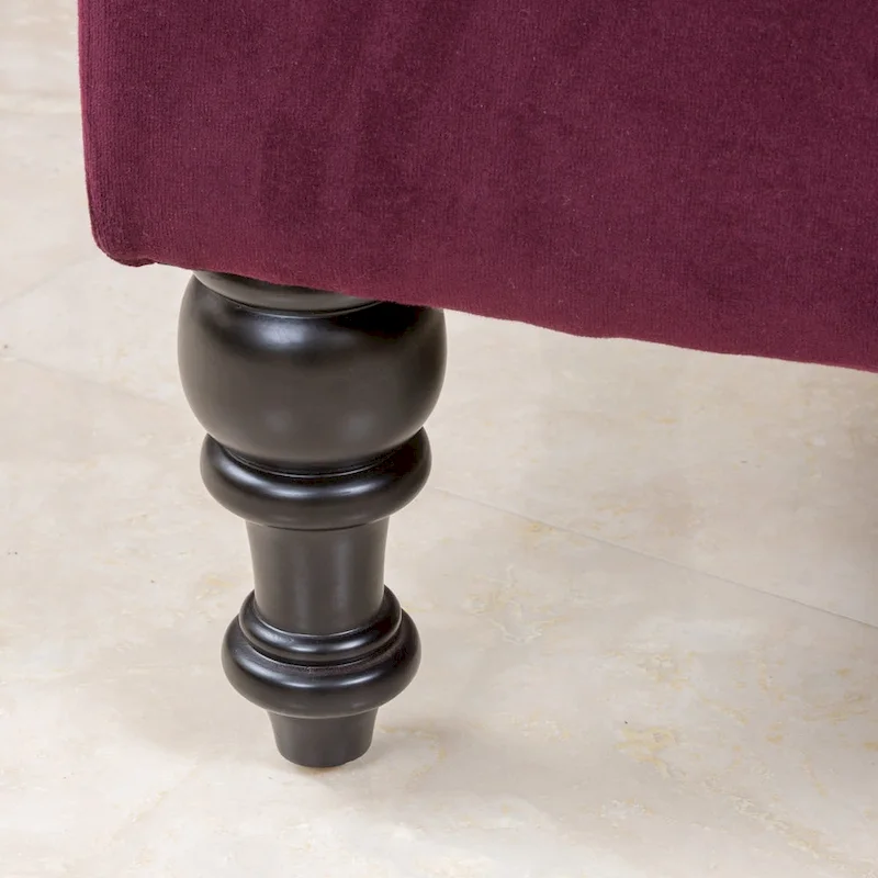 Jeremy Tufted Fabric Ottoman by Christopher Knight Home