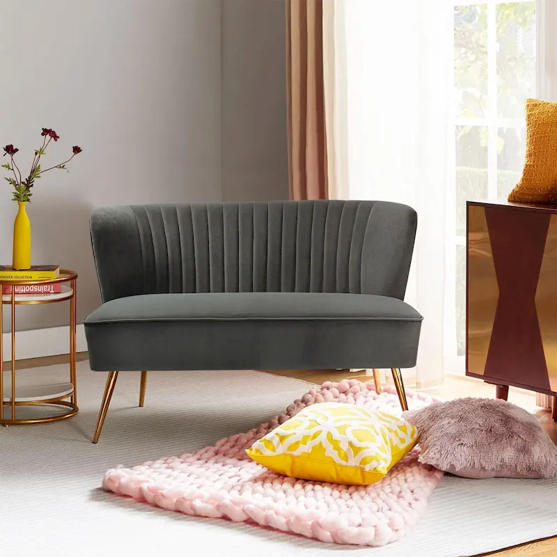 Delicia 3 Piece High-Quality Velvet Fabric Living Room Set with Sturdy Legs