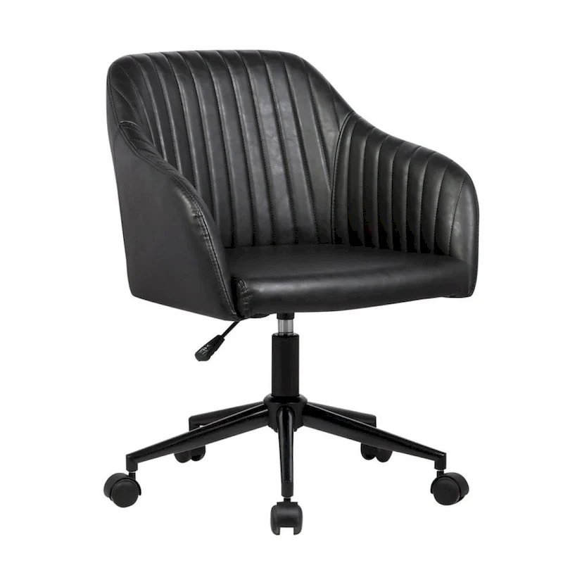 Madison Office Desk Chair, Tufted PU Leather Upholstery